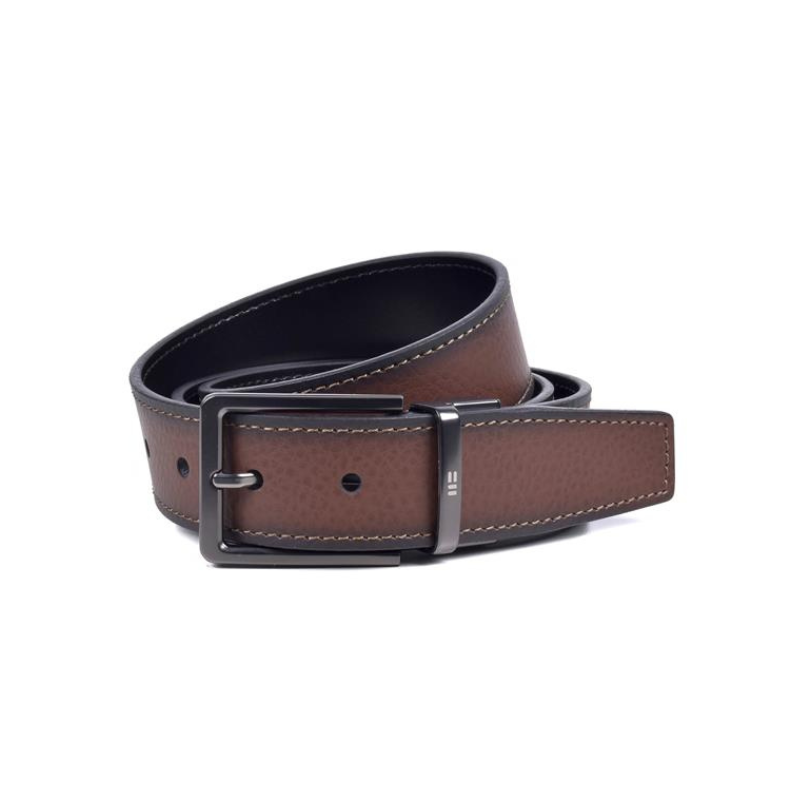 CINTURON SPORT REVERSIBLE MARRON NEGRO