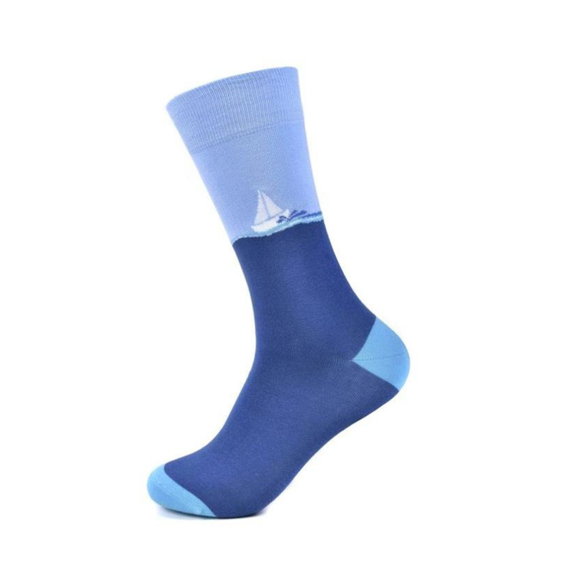 CALCETIN BARCO ALGODON AZUL