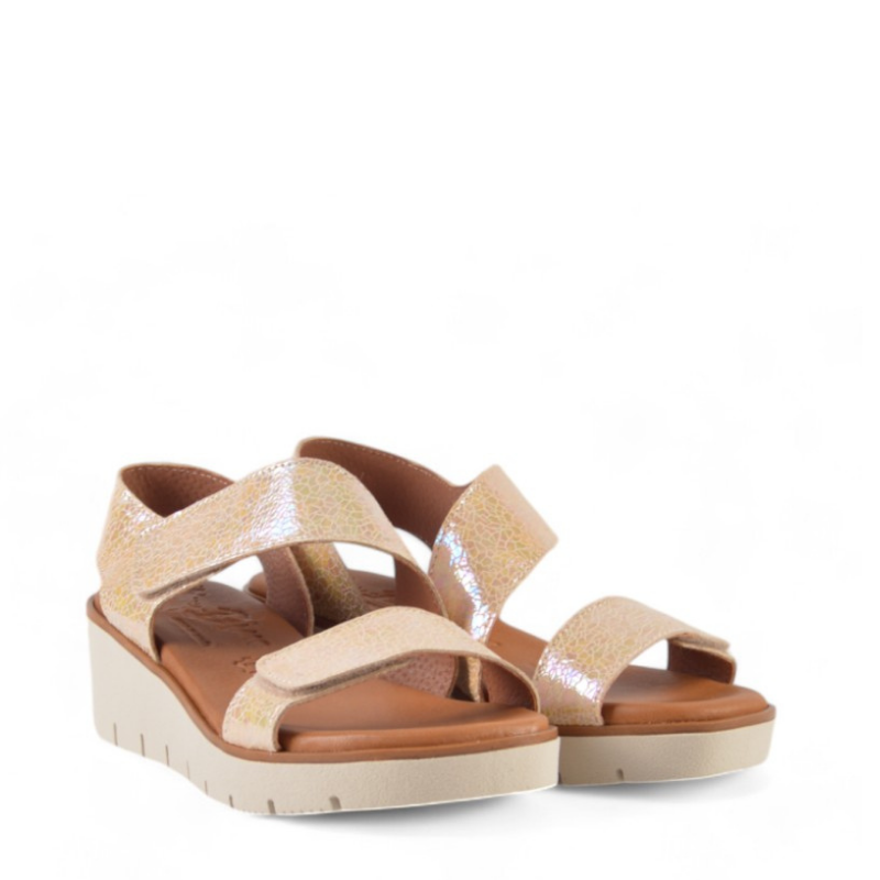 SANDALIA TIRA CRUZADA BEIGE IRIS 241326