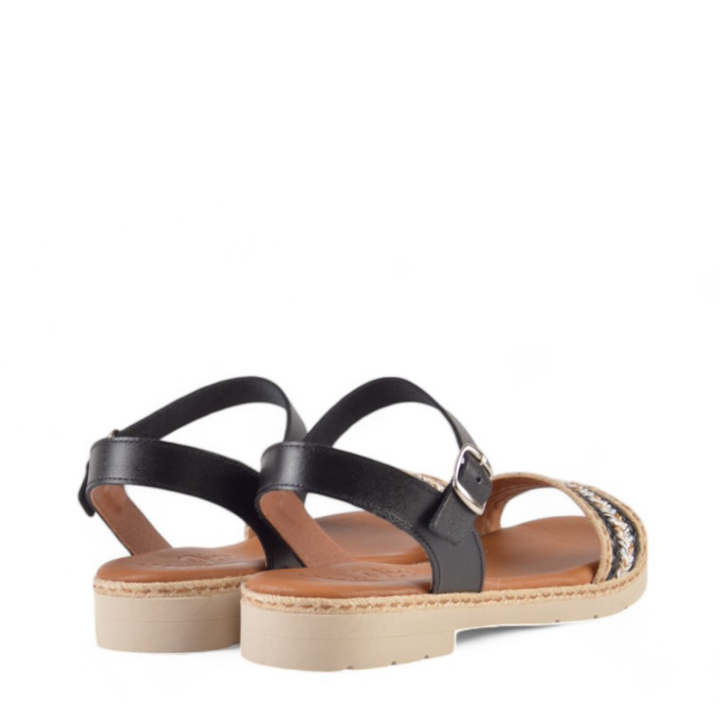 SANDALIA TIRA TRENZA NEGRO 241329