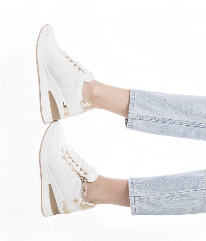 SNEAKER CUÑA ACOLCHADO BLANCO 143071