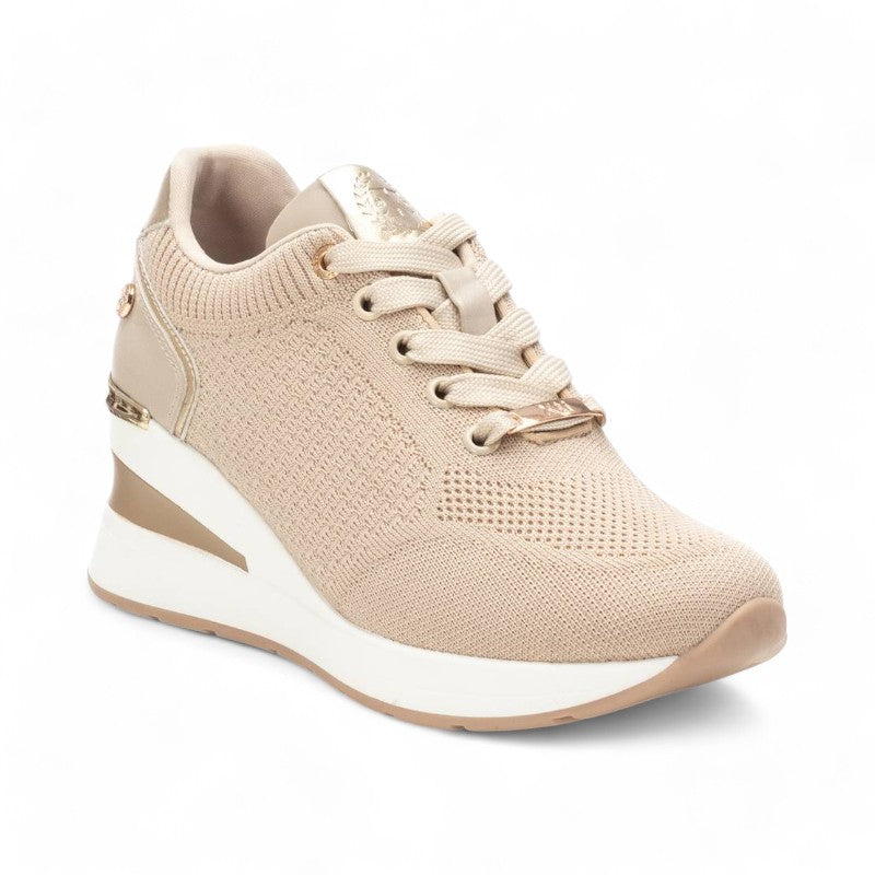 SNEAKER KNIT CORDON BEIGE 143721