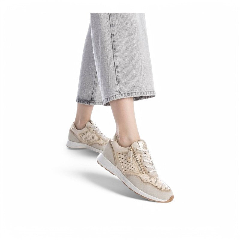 SNEAKER PICADOS ZIP BEIGE 143734