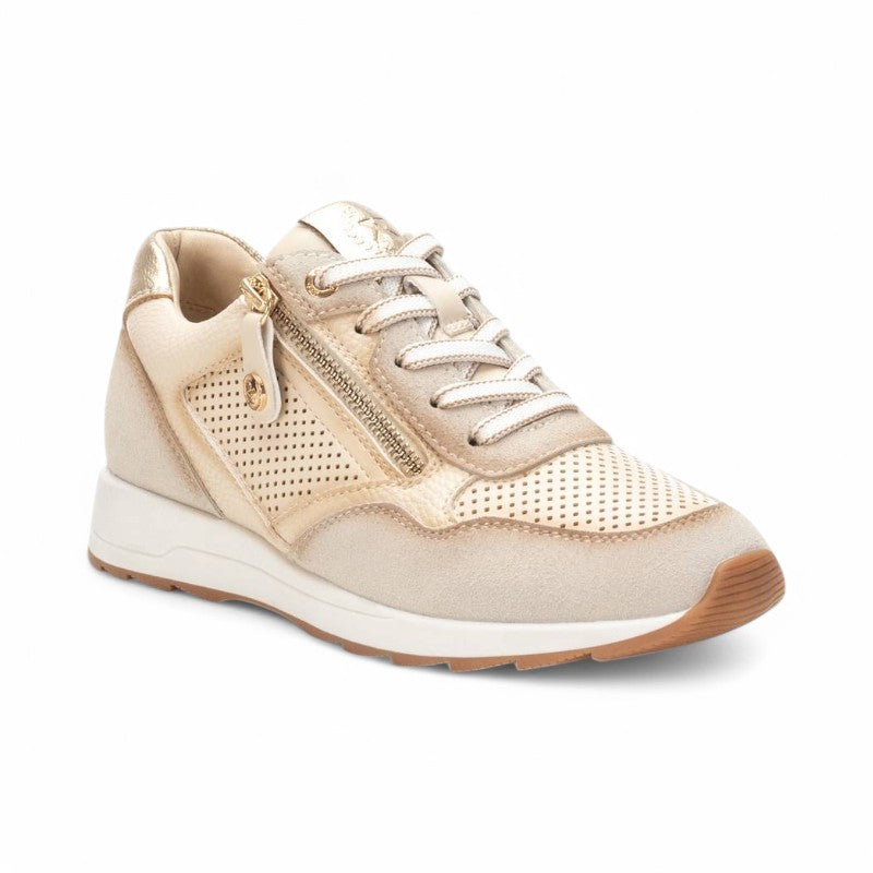 SNEAKER PICADOS ZIP BEIGE 143734