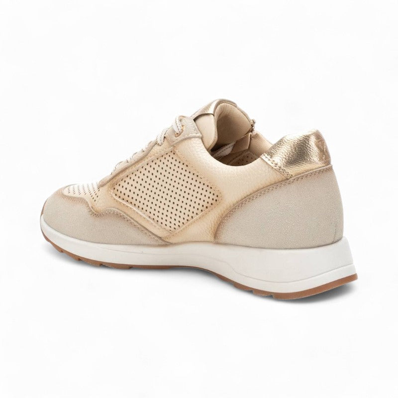 SNEAKER PICADOS ZIP BEIGE 143734