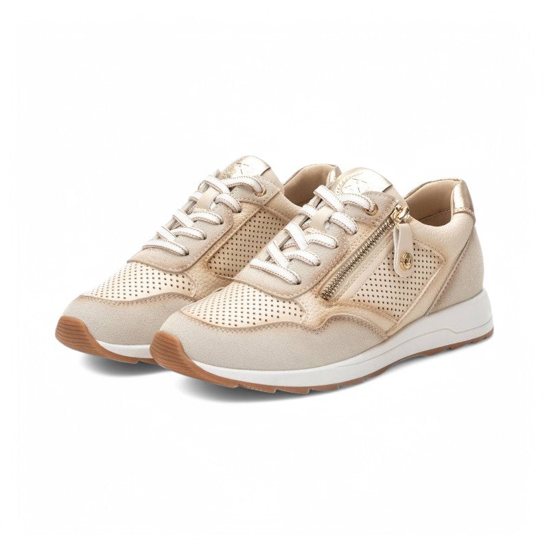 SNEAKER PICADOS ZIP BEIGE 143734