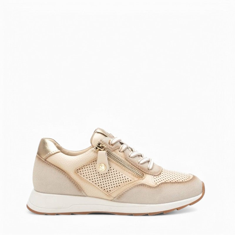 SNEAKER PICADOS ZIP BEIGE 143734