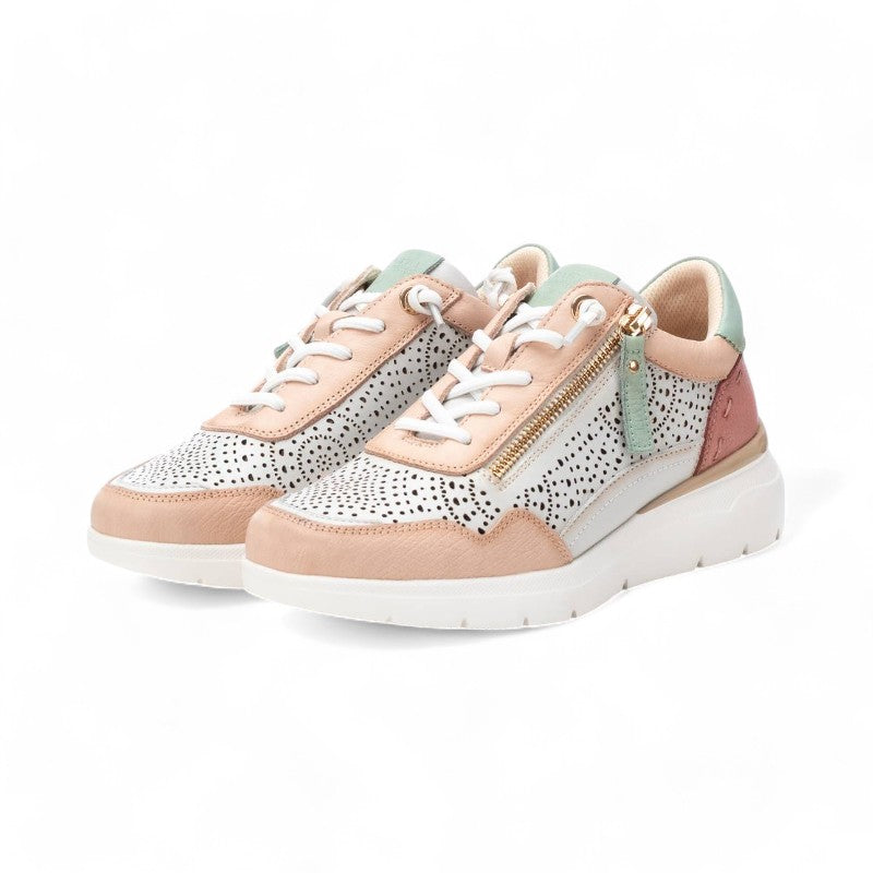 SNEAKER PICADOS ZIP NUDE 162274