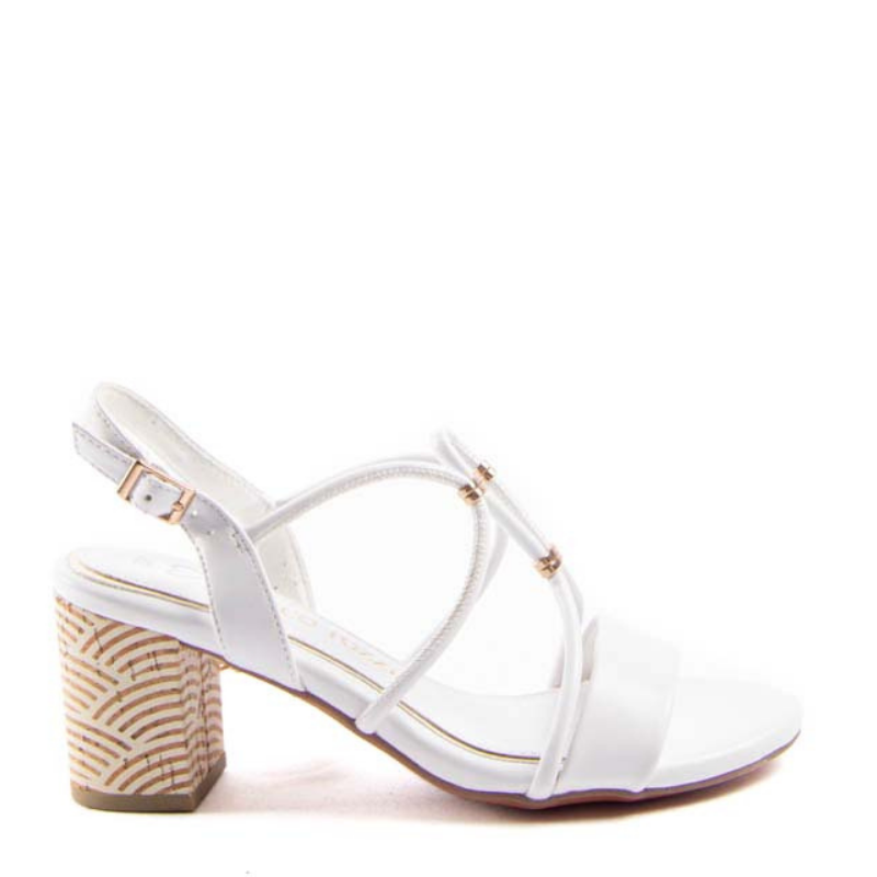 SANDALIA TACON DIBUJO BLANCO 28311