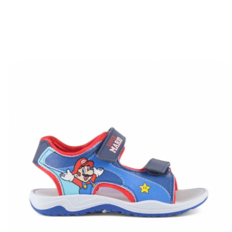 SANDALIA VELCROS MARIO BROS MARINO ROJO