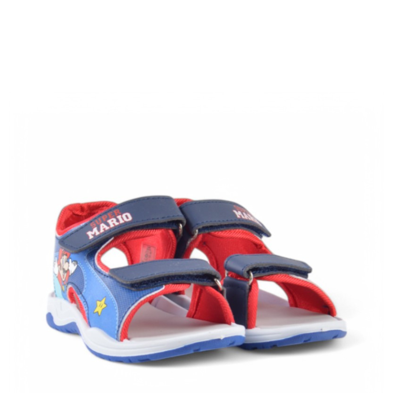 SANDALIA VELCROS MARIO BROS MARINO ROJO