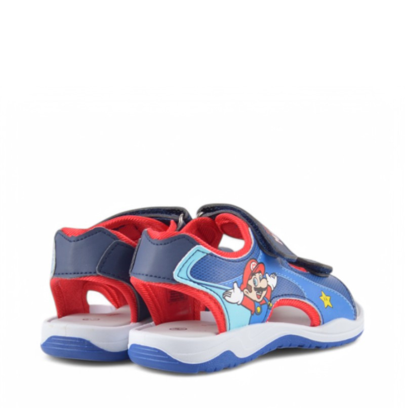 SANDALIA VELCROS MARIO BROS MARINO ROJO