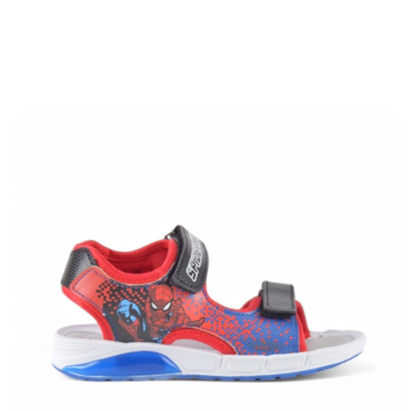 SANDALIA SPIDERMAN LUCES AZUL ROJO