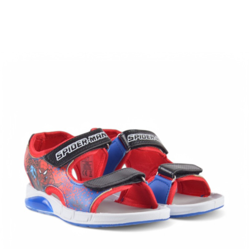 SANDALIA SPIDERMAN LUCES AZUL ROJO