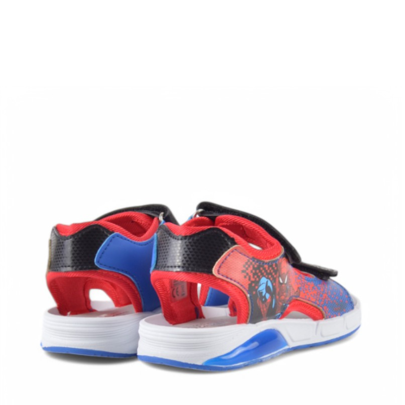 SANDALIA SPIDERMAN LUCES AZUL ROJO