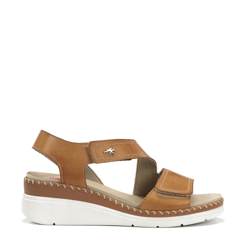 SANDALIA VELCROS CUÑA CUERO F2137