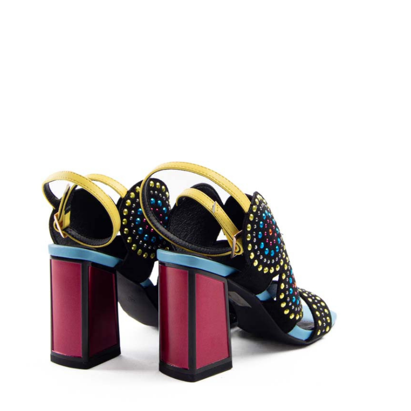 SANDALIA CIRCULOS STRASS MULTI 85604C