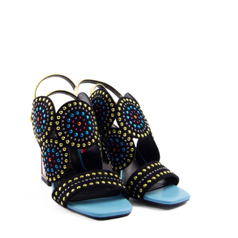 SANDALIA CIRCULOS STRASS MULTI 85604C