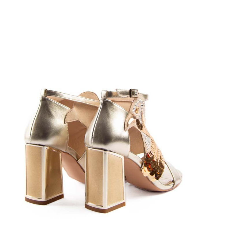 SANDALIA VESTIR PAPAGAYO ORO