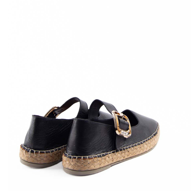 ALPARGATA MERCEDES HEBILLA NEGRO SR25488
