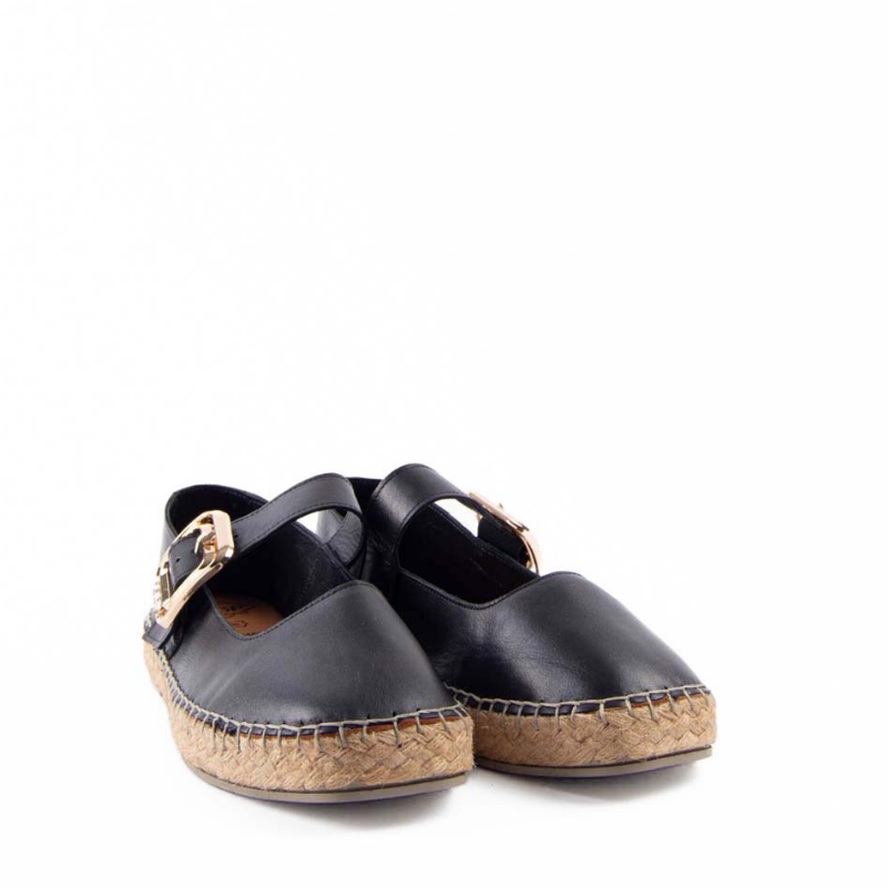 ALPARGATA MERCEDES HEBILLA NEGRO SR25488