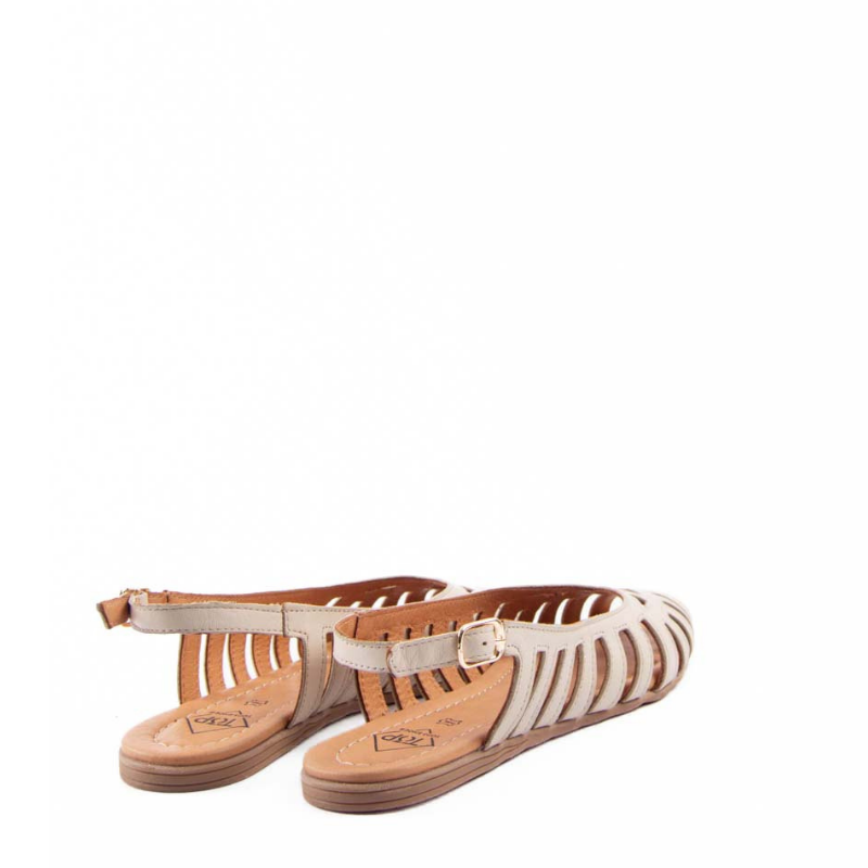 SANDALIA TIRAS CREMA SR25455