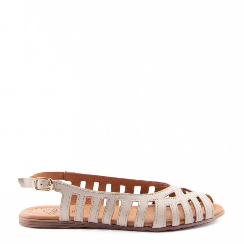 SANDALIA TIRAS CREMA SR25455