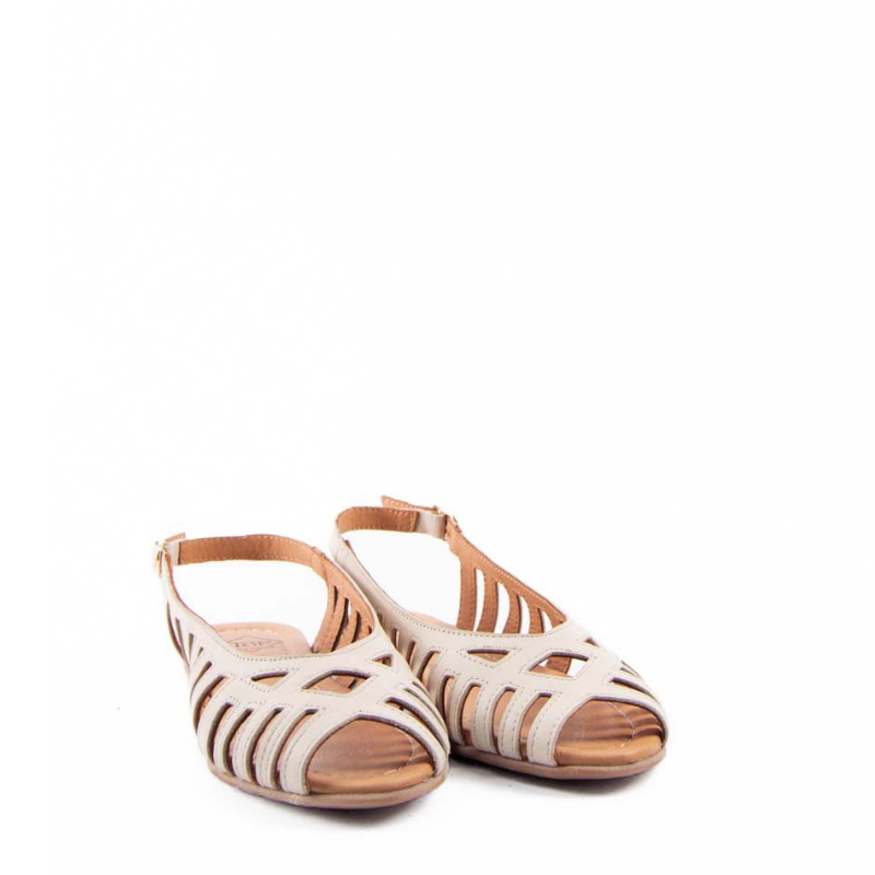 SANDALIA TIRAS CREMA SR25455