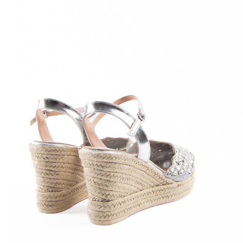 ALPARGATA CRISTALES PLATA 25000