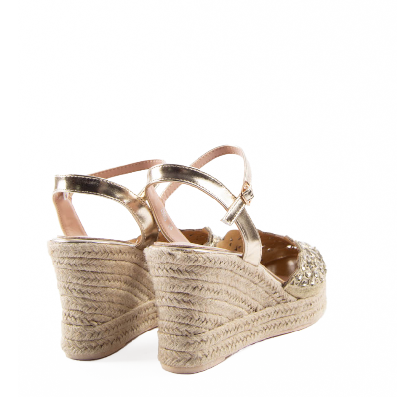 ALPARGATA CRISTALES ORO 25000