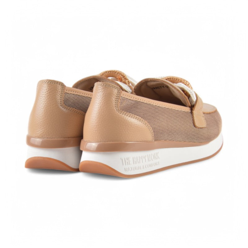 MOCASIN CADENA REJILLA BEIGE VANITY011