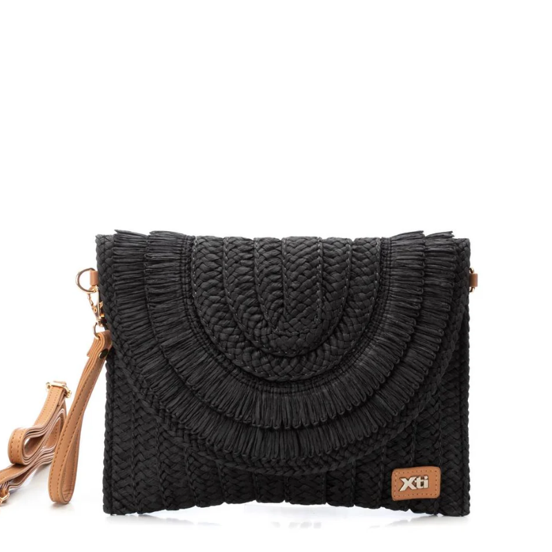 CARTERA RAFIA NEGRO 184425