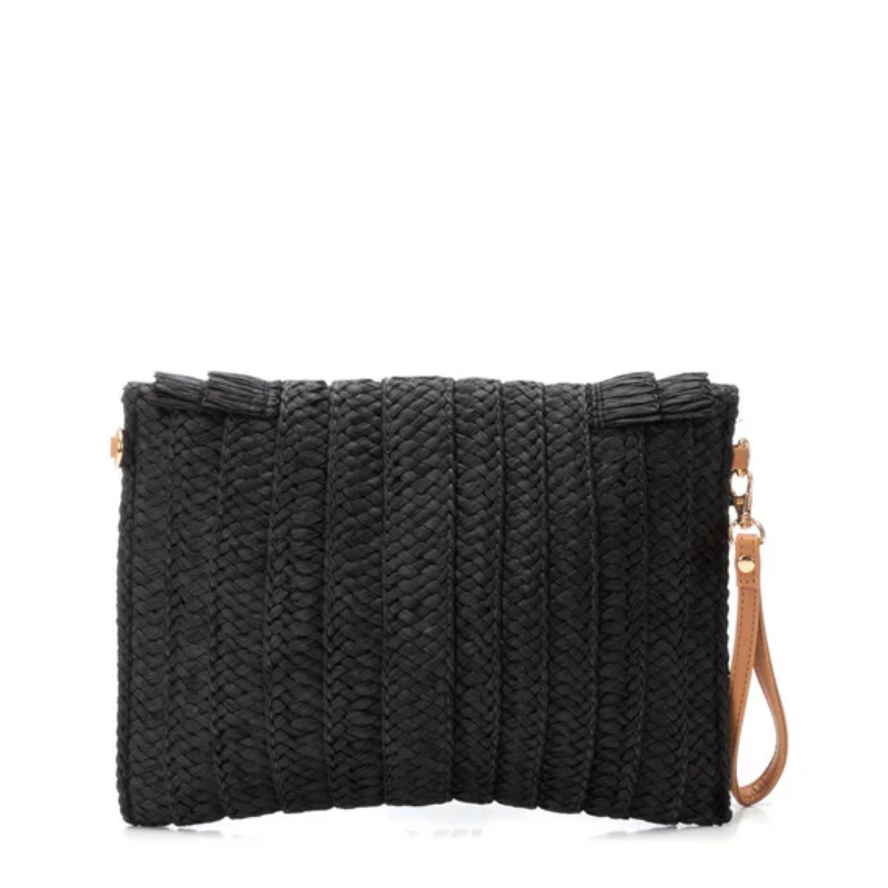 CARTERA RAFIA NEGRO 184425