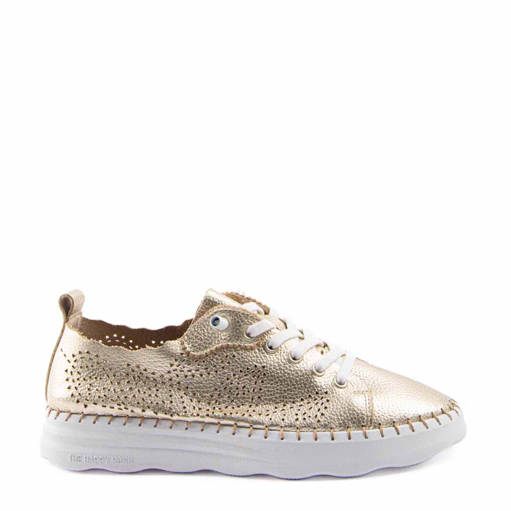SNEAKER PICADO HOJAS PLATINO CADIZ001
