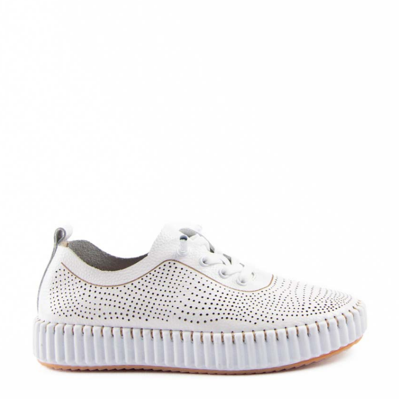 SNEAKER PIEL PICADO BLANCO MALLORCA08