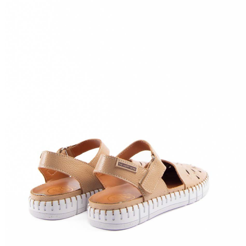 SANDALIA PUNTERA CERRADA BEIGE CRETA018