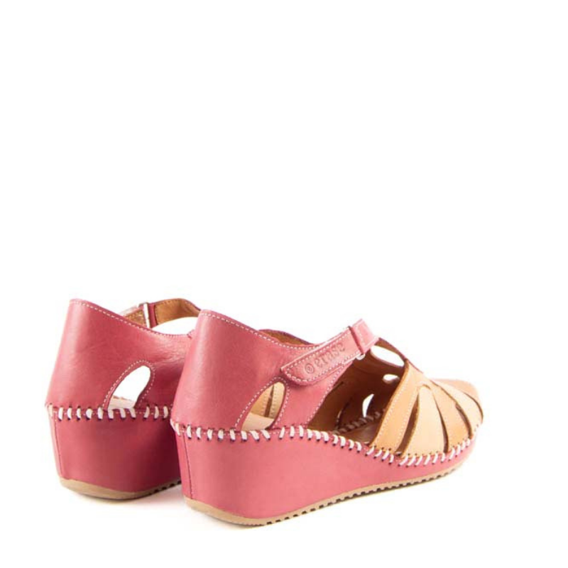 SANDALIA COSIDA CUÑA BURDEOS 793-50