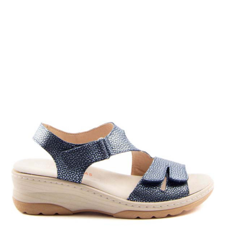 SANDALIA TRIPLE VELCRO MARINO 49123