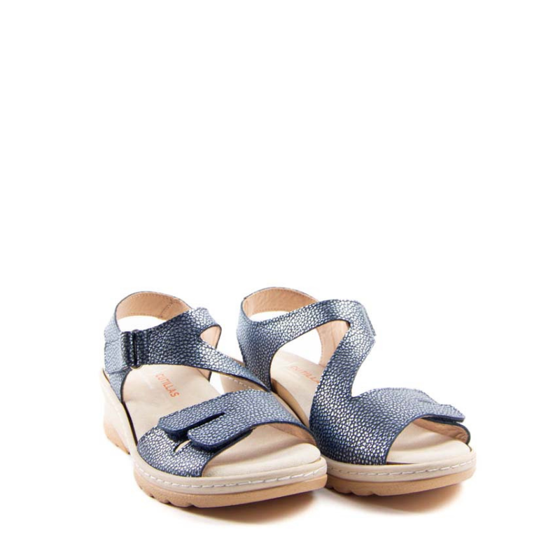 SANDALIA TRIPLE VELCRO MARINO 49123