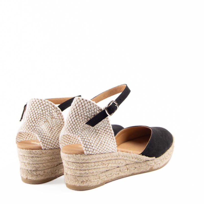 ALPARGATA PULSERA TALON NEGRO 857-T01