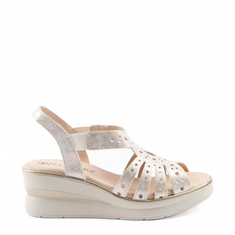 SANDALIA PICADOS ELASTICO ORO 10363