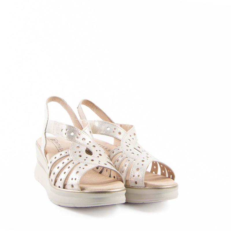 SANDALIA PICADOS ELASTICO ORO 10363