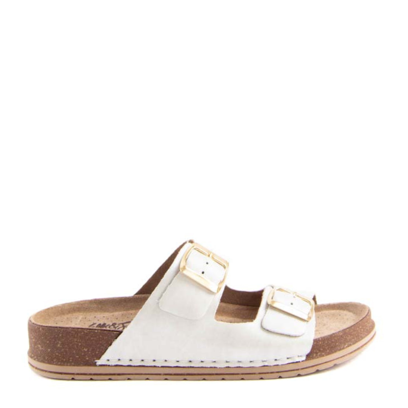 SANDALIA BIO DOBLE HEBILLA PERLA 47810