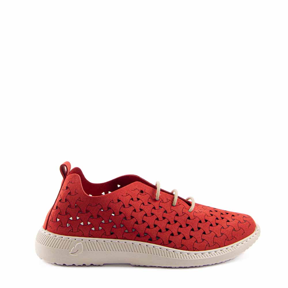 DEPORTIVO CORDONES TRENZADO ROJO A03702