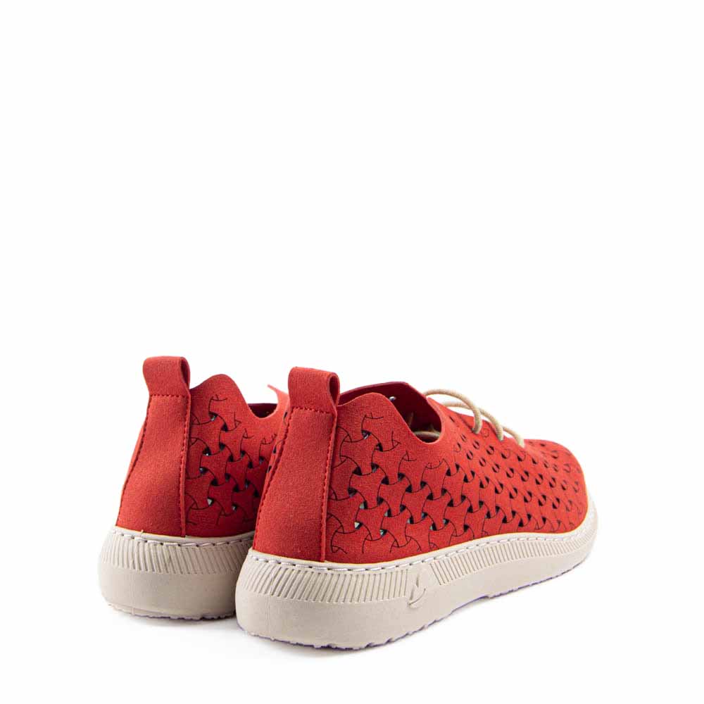 DEPORTIVO CORDONES TRENZADO ROJO A03702