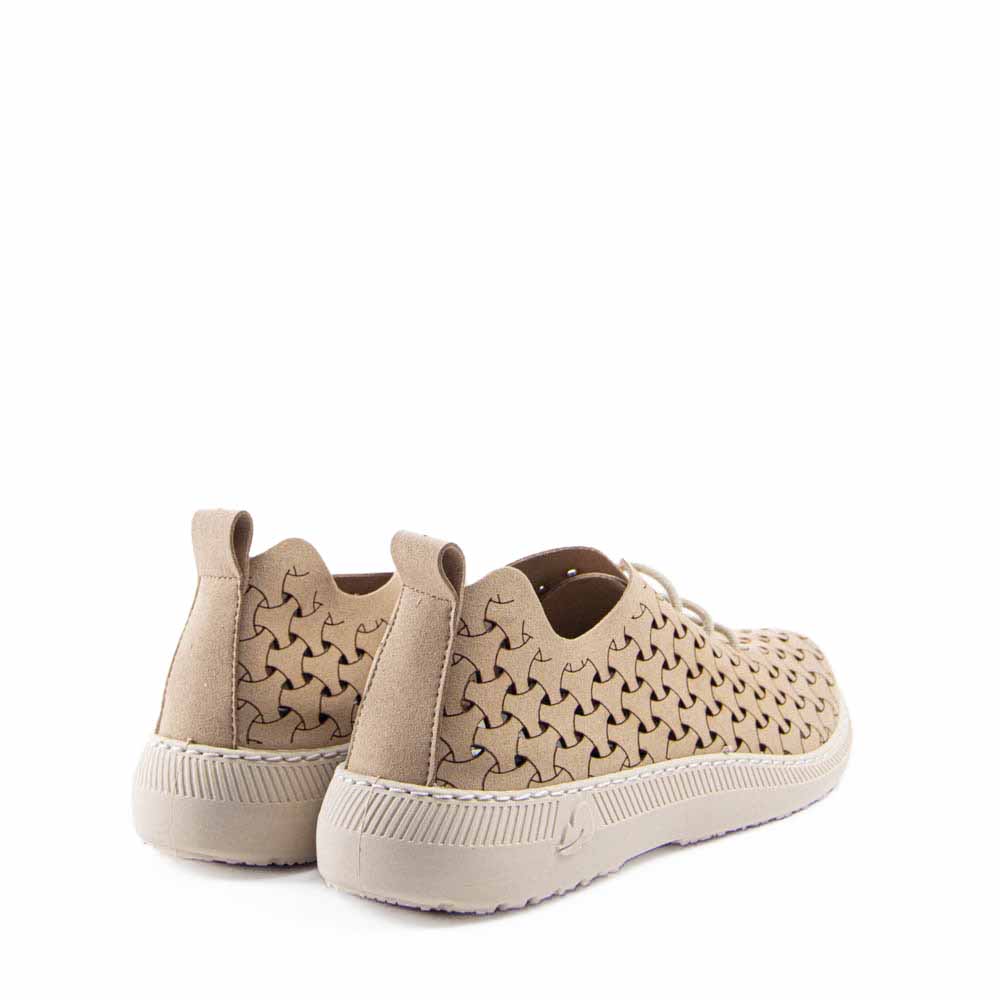 DEPORTIVO CORDONES TRENZADO TAUPE A03702