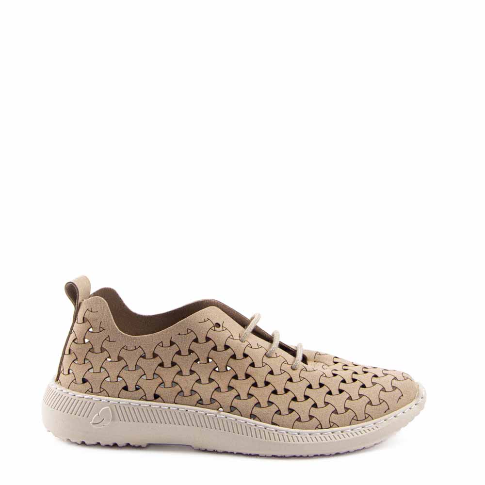 DEPORTIVO CORDONES TRENZADO TAUPE A03702