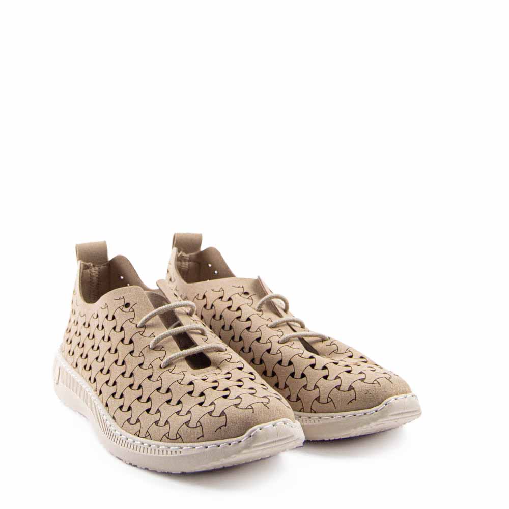 DEPORTIVO CORDONES TRENZADO TAUPE A03702