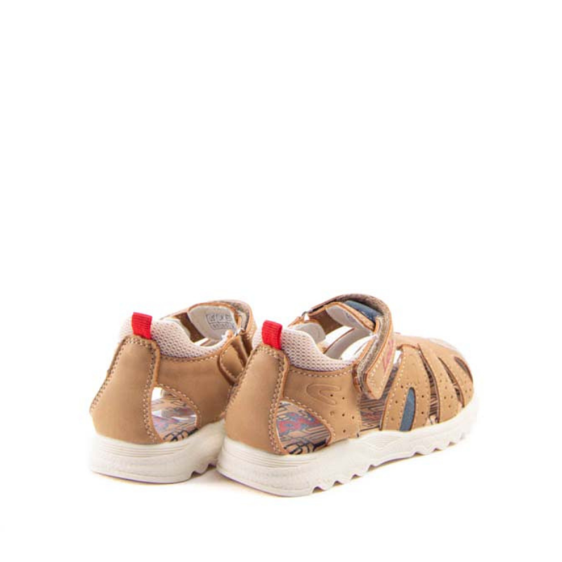 SANDALIA VELCRO TALON CAMEL 63277