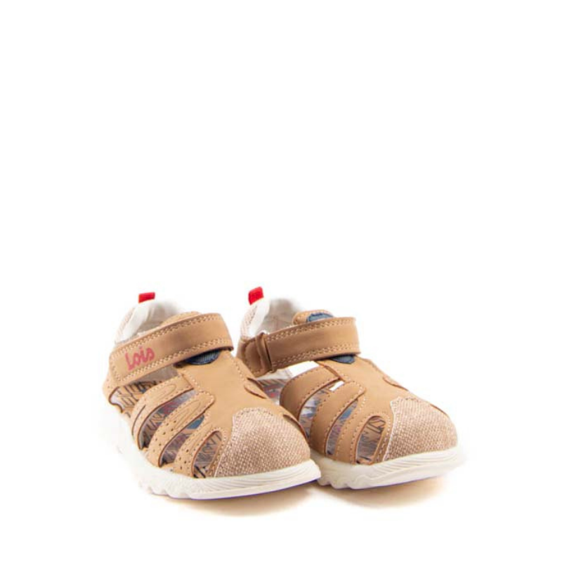 SANDALIA VELCRO TALON CAMEL 63277